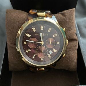 Beautiful MK tortoise shell and gold watch